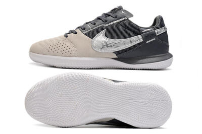 Nike Street Gato IC Football Shoes - Beige/Silver/Black