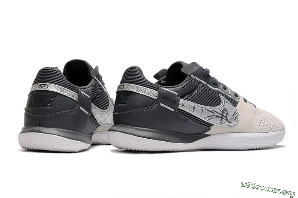 Nike Street Gato IC Football Shoes - Beige/Silver/Black 6