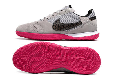 Nike Street Gato IC Football Shoes - Grey/Black/Pink