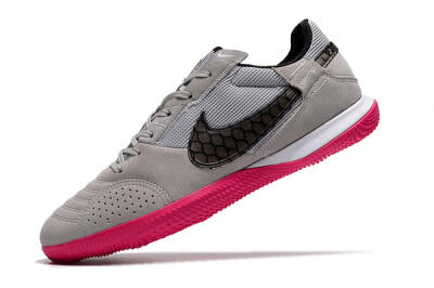 Nike Street Gato IC Football Shoes - Grey/Black/Pink
