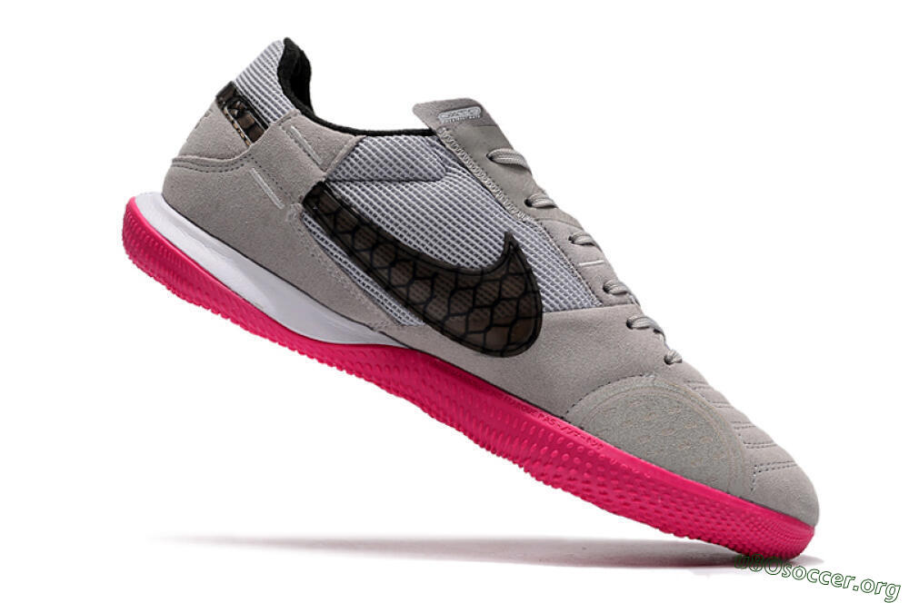 Nike Street Gato IC Football Shoes - Grey/Black/Pink 4