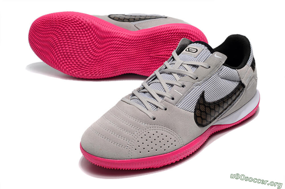 Nike Street Gato IC Football Shoes - Grey/Black/Pink 0