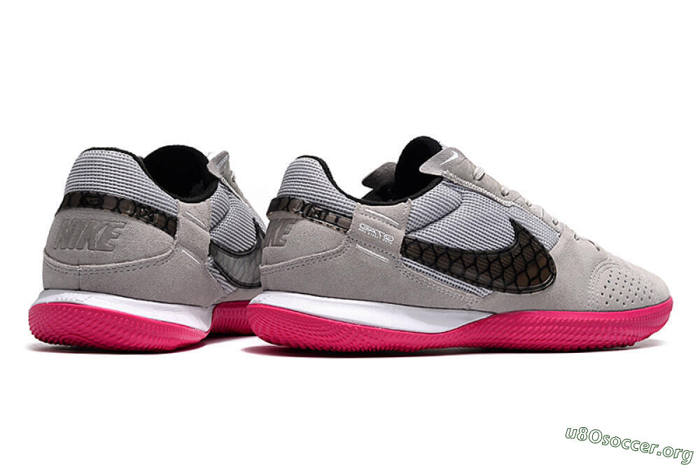 Nike Street Gato IC Football Shoes - Grey/Black/Pink 6