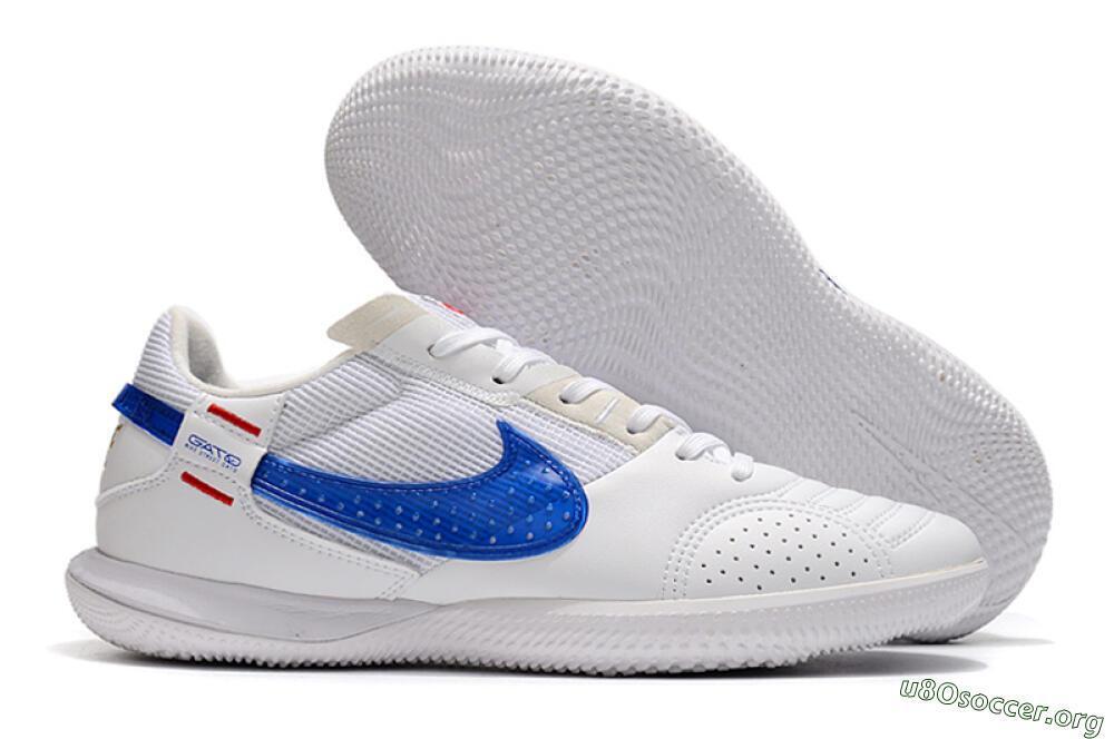 Nike Street Gato IC Football Shoes - White/Red/Blue 2
