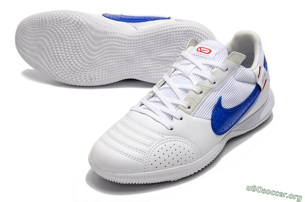Nike Street Gato IC Football Shoes - White/Red/Blue 0