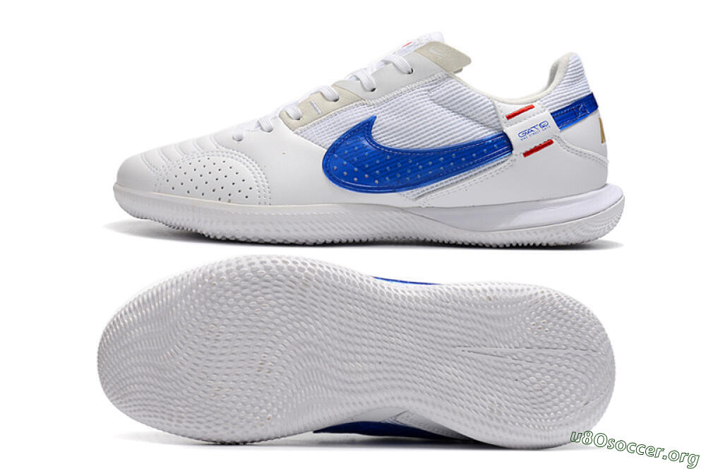 Nike Street Gato IC Football Shoes - White/Red/Blue 1