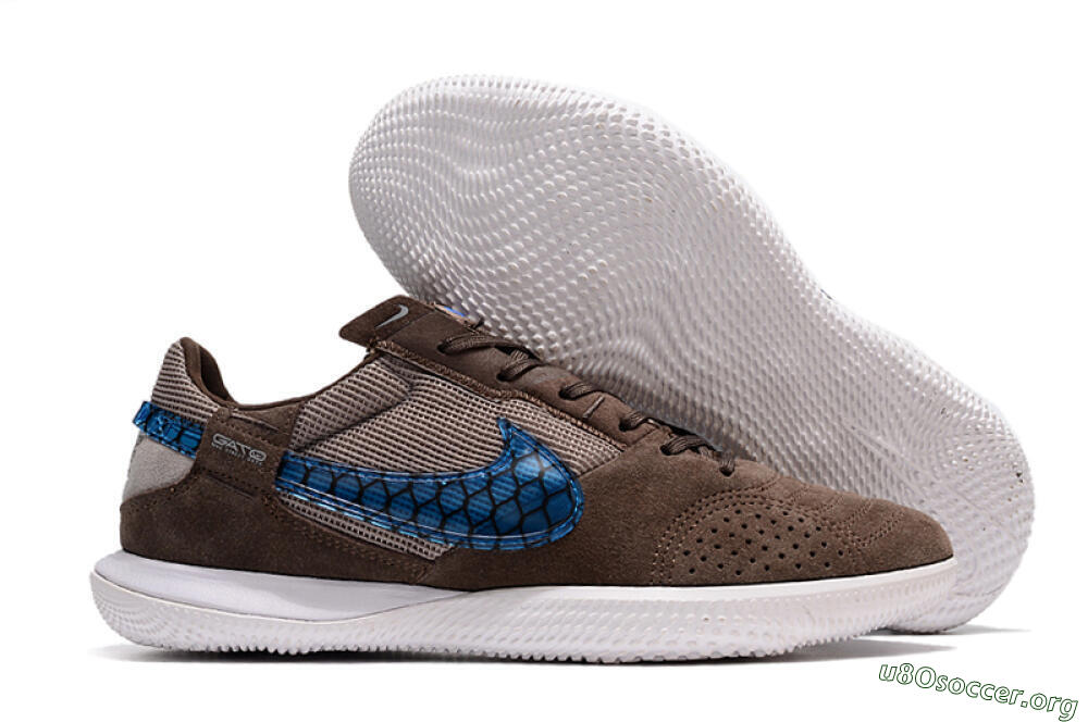 Nike Street Gato IC Football Shoes - Brown/Blue/White 2