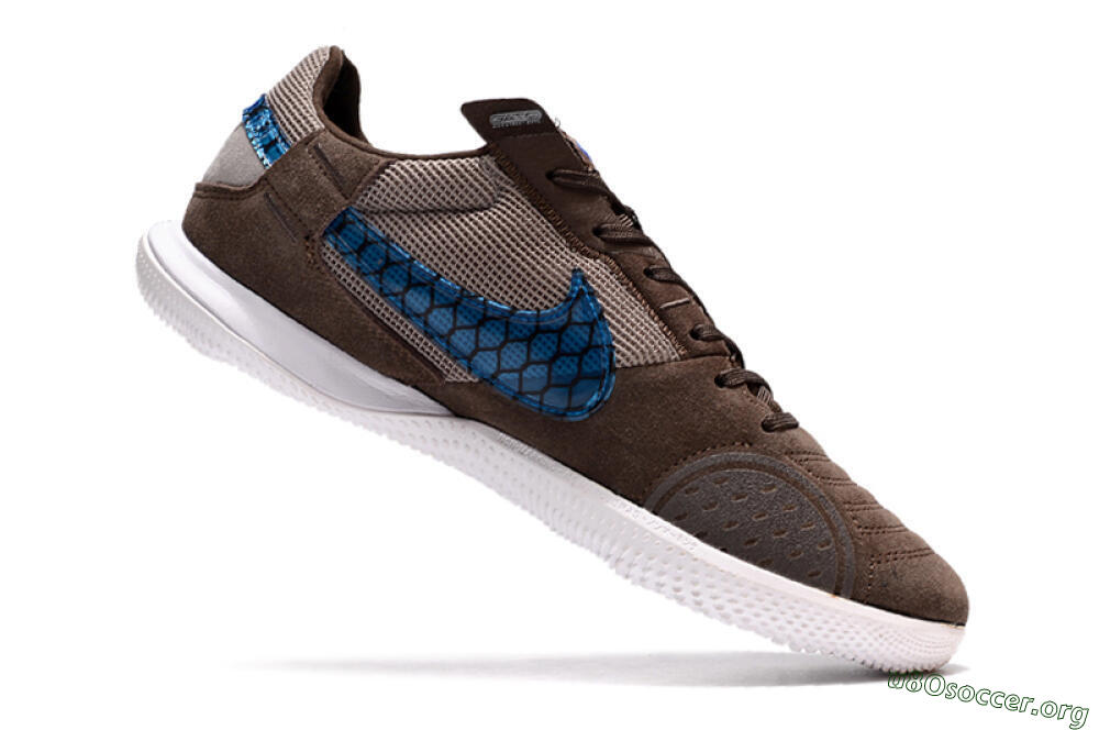 Nike Street Gato IC Football Shoes - Brown/Blue/White 4