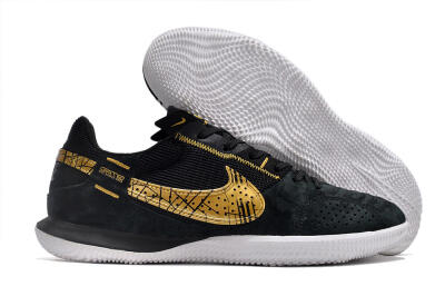 Nike Street Gato IC Football Shoes - Black/Gold/White