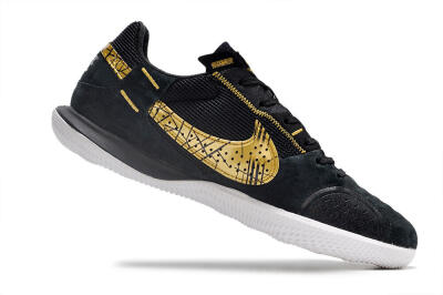 Nike Street Gato IC Football Shoes - Black/Gold/White