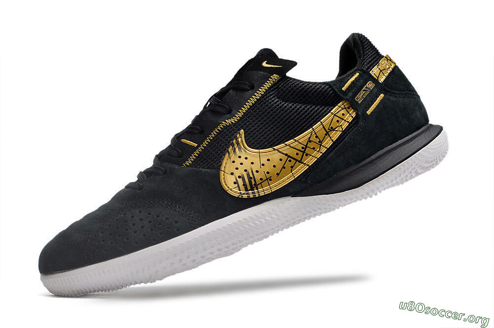 Nike Street Gato IC Football Shoes - Black/Gold/White 5