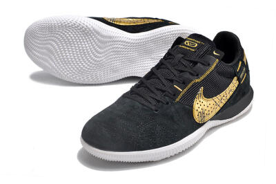 Nike Street Gato IC Football Shoes - Black/Gold/White