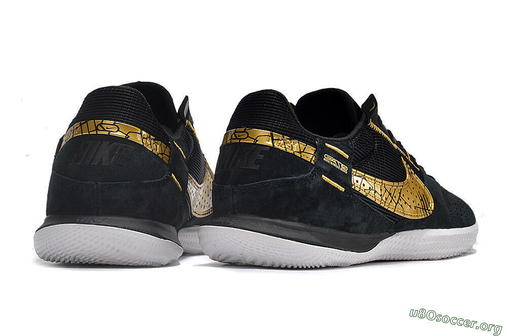 Nike Street Gato IC Football Shoes - Black/Gold/White 6
