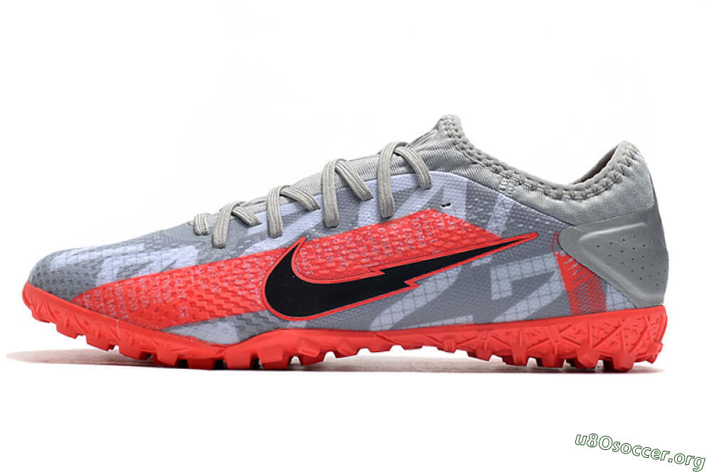 Nike Mercurial Vapor 13 Pro TF Football Shoes - Grey/Black/Red 3
