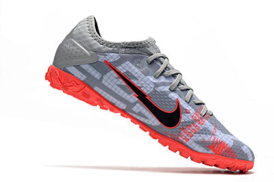 Nike Mercurial Vapor 13 Pro TF Football Shoes - Grey/Black/Red