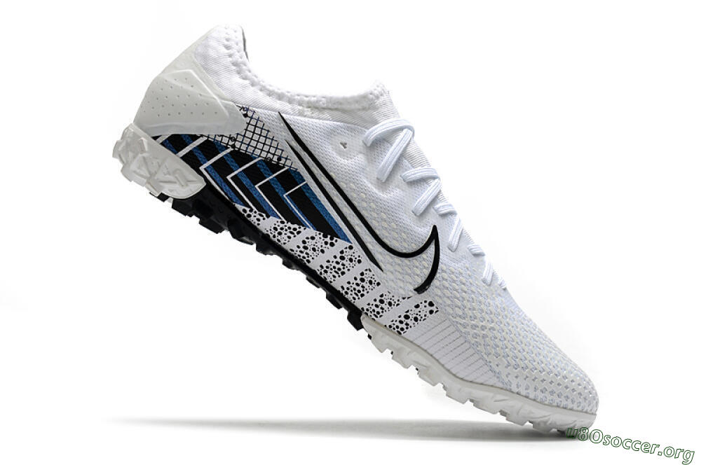Nike Mercurial Vapor 13 Pro TF Football Shoes - White/Black/Blue 0
