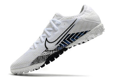 Nike Mercurial Vapor 13 Pro TF Football Shoes - White/Black/Blue