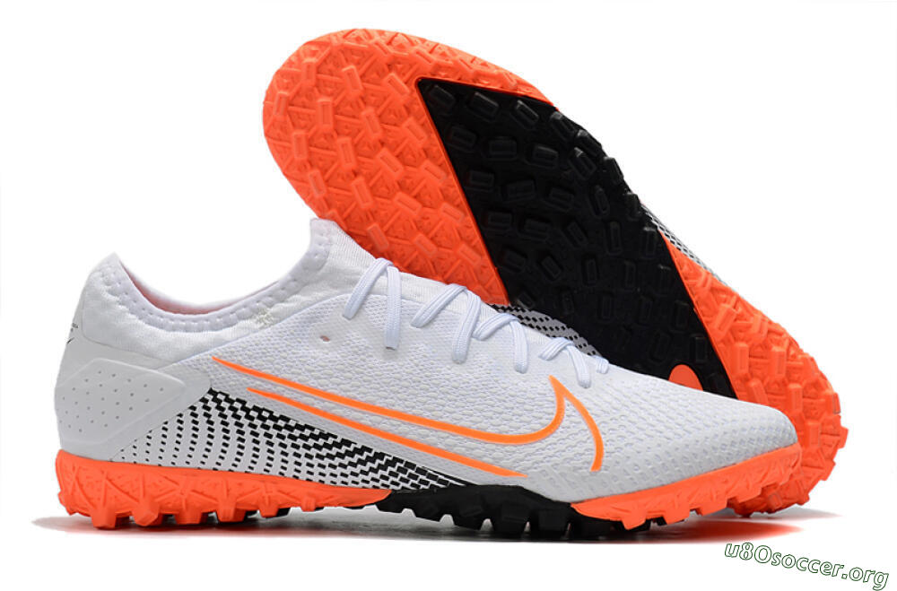 Nike Mercurial Vapor 13 Pro TF Football Shoes - White/Red/Black 2