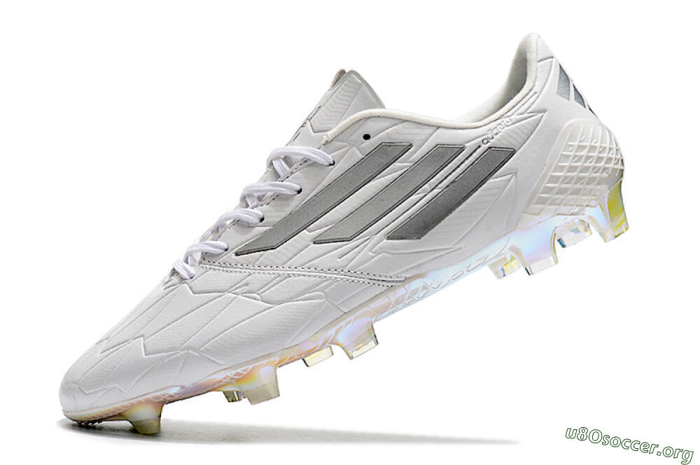 Adidas F50 Adizero Ghosted FG Football Boots - White/Grey/Silver 5