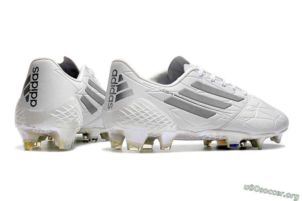 Adidas F50 Adizero Ghosted FG Football Boots - White/Grey/Silver 6