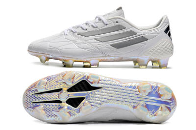 Adidas F50 Adizero Ghosted FG Football Boots - White/Grey/Silver