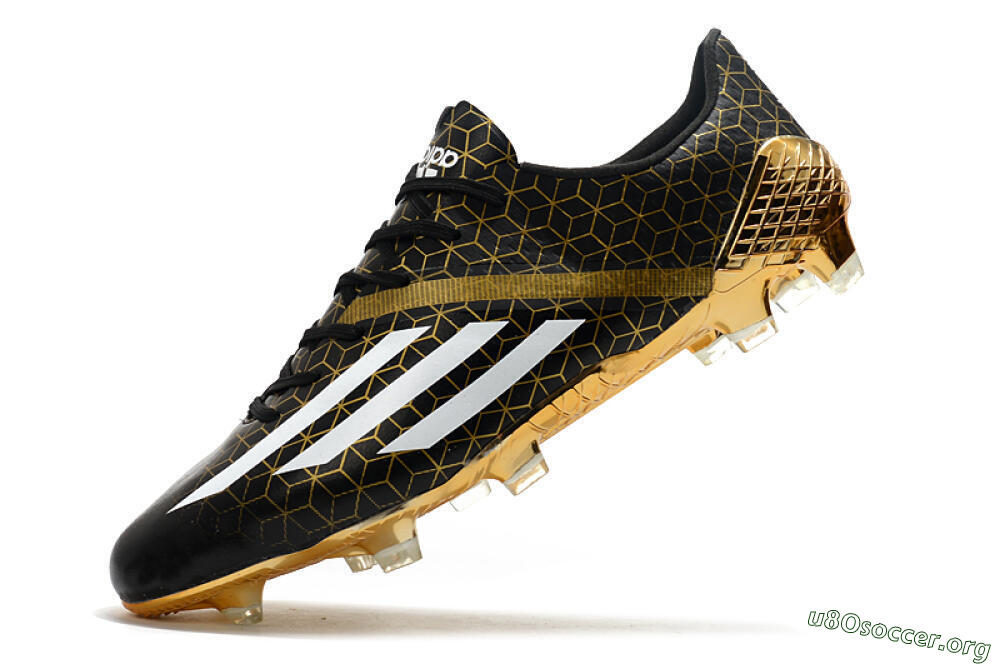 Adidas F50 Adizero Ghosted FG Football Boots - Black/White/Gold 5