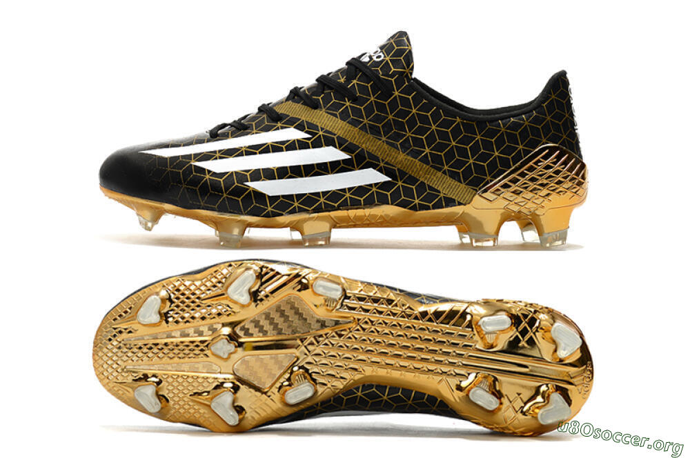 Adidas F50 Adizero Ghosted FG Football Boots - Black/White/Gold 1