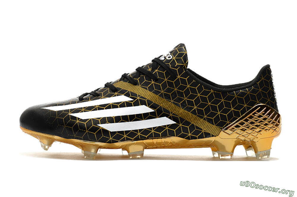 Adidas F50 Adizero Ghosted FG Football Boots - Black/White/Gold 3