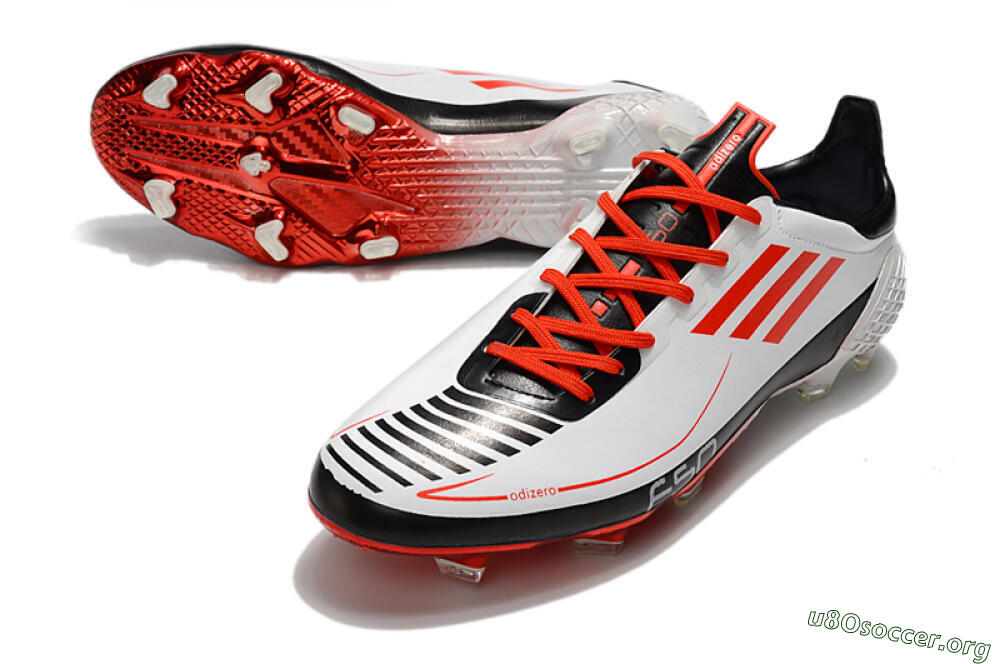 Adidas F50 Adizero Ghosted FG Football Boots - White/Red/Black 0