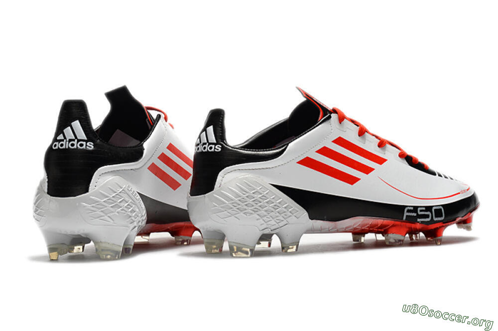 Adidas F50 Adizero Ghosted FG Football Boots - White/Red/Black 6