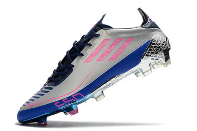 Adidas F50 Adizero Ghosted FG Football Boots - Silver/Pink/Blue