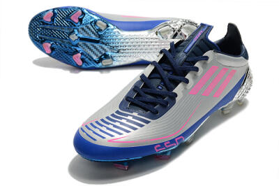 Adidas F50 Adizero Ghosted FG Football Boots - Silver/Pink/Blue