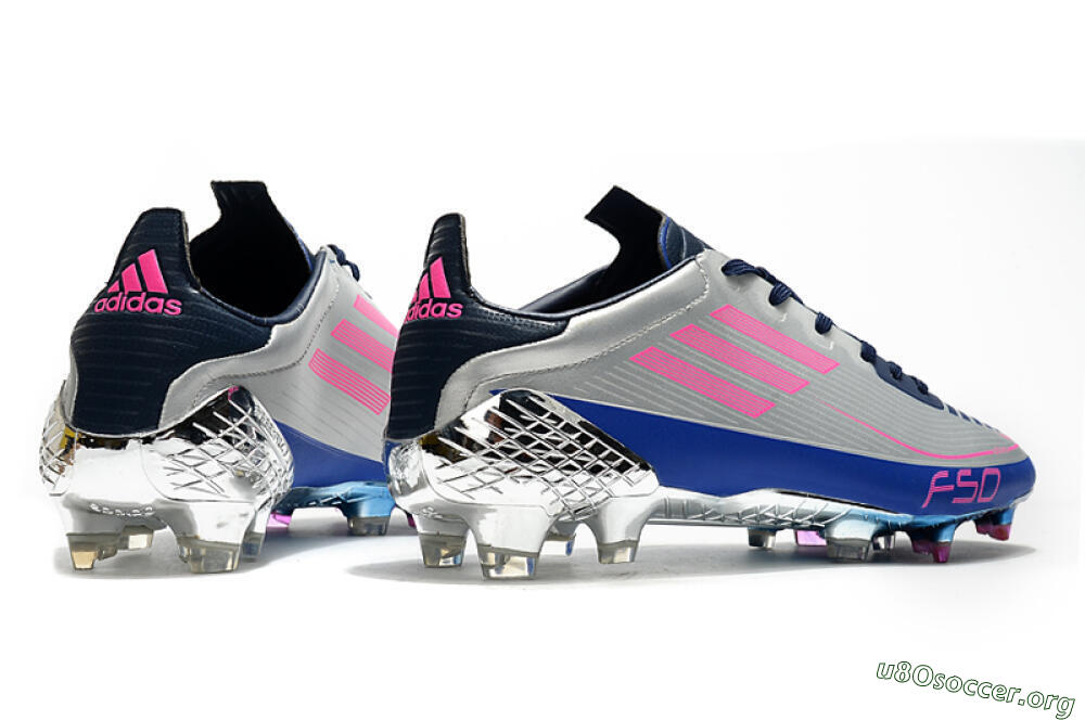 Adidas F50 Adizero Ghosted FG Football Boots - Silver/Pink/Blue 6