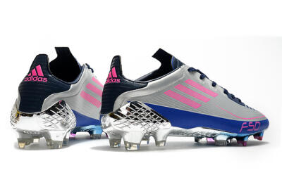 Adidas F50 Adizero Ghosted FG Football Boots - Silver/Pink/Blue
