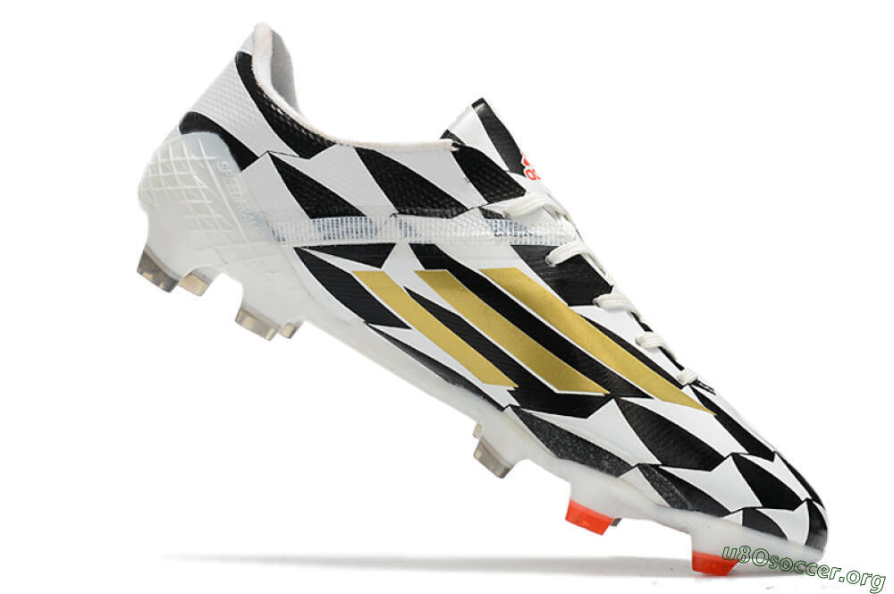 Adidas F50 Adizero Ghosted FG Football Boots - White/Black/Gold 4