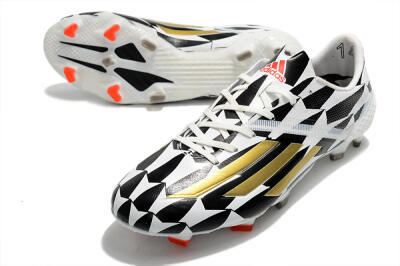 Adidas F50 Adizero Ghosted FG Football Boots - White/Black/Gold