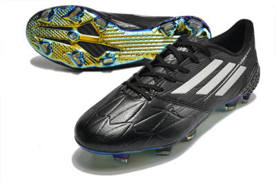 Adidas F50 Adizero Ghosted FG Football Boots - Black/White/Gold