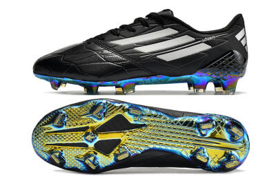 Adidas F50 Adizero Ghosted FG Football Boots - Black/White/Gold