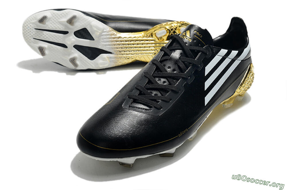 Adidas F50 Adizero Ghosted FG Football Boots - Black/White/Gold 0