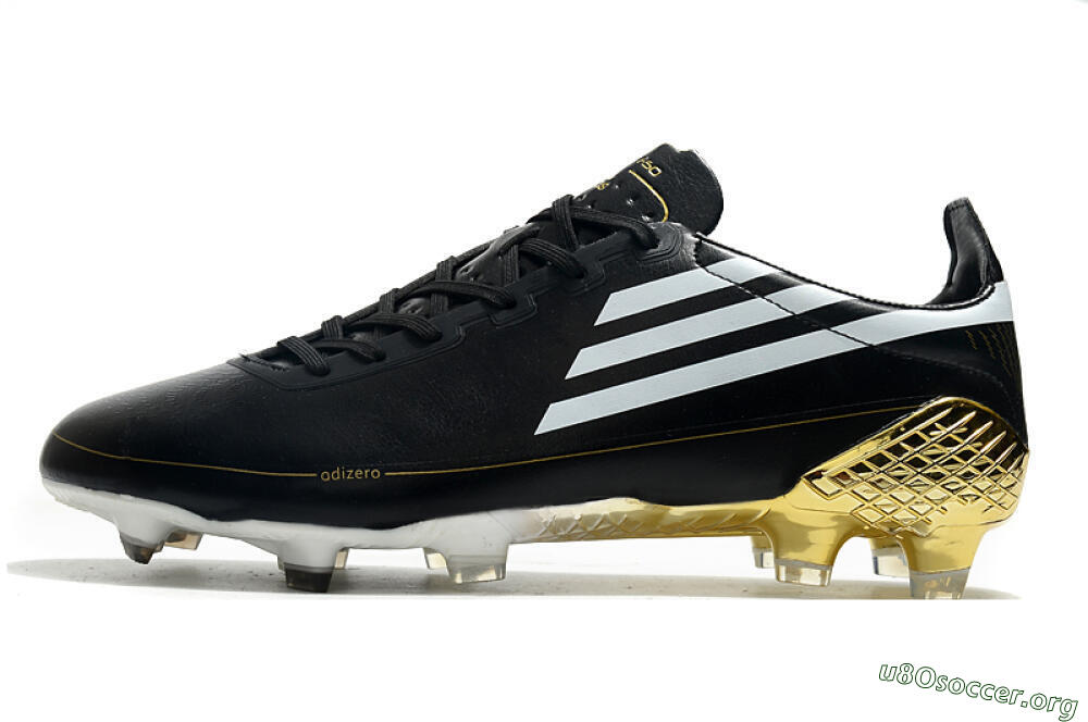 Adidas F50 Adizero Ghosted FG Football Boots - Black/White/Gold 3