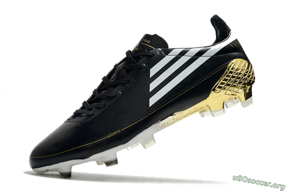 Adidas F50 Adizero Ghosted FG Football Boots - Black/White/Gold 5
