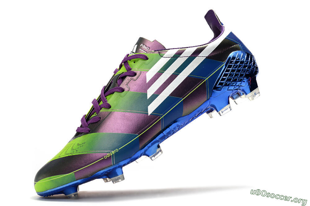Adidas F50 Adizero Ghosted FG Football Boots - Purple/Blue/Yellow 5