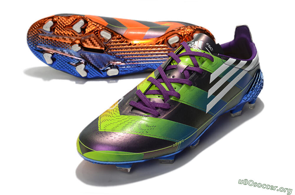 Adidas F50 Adizero Ghosted FG Football Boots - Purple/Blue/Yellow 0