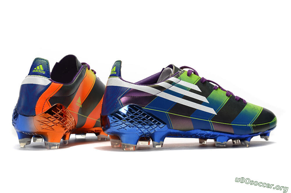 Adidas F50 Adizero Ghosted FG Football Boots - Purple/Blue/Yellow 6