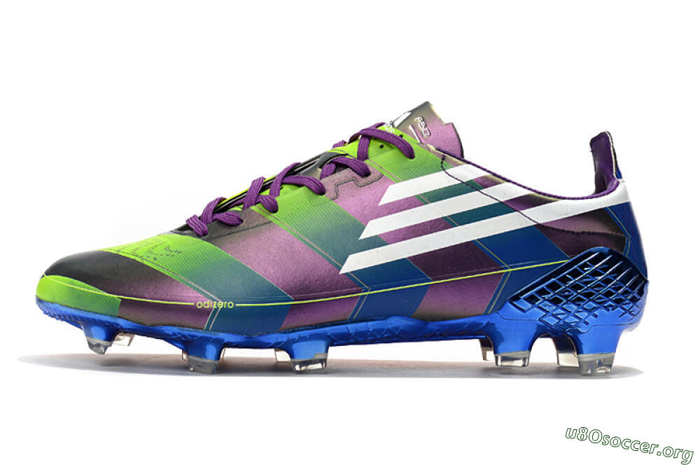 Adidas F50 Adizero Ghosted FG Football Boots - Purple/Blue/Yellow 3