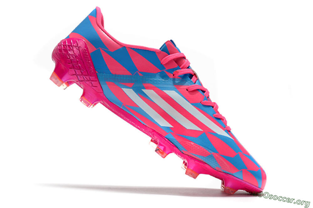 Adidas F50 Adizero Ghosted FG Football Boots - Pink/White/Blue 4