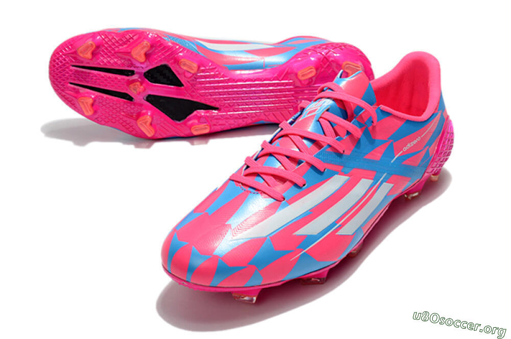 Adidas F50 Adizero Ghosted FG Football Boots - Pink/White/Blue 0