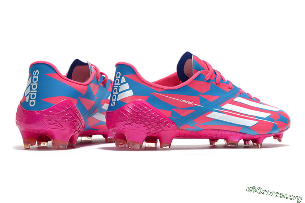 Adidas F50 Adizero Ghosted FG Football Boots - Pink/White/Blue 6