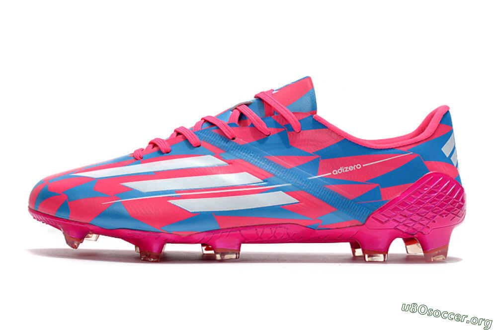 Adidas F50 Adizero Ghosted FG Football Boots - Pink/White/Blue 3