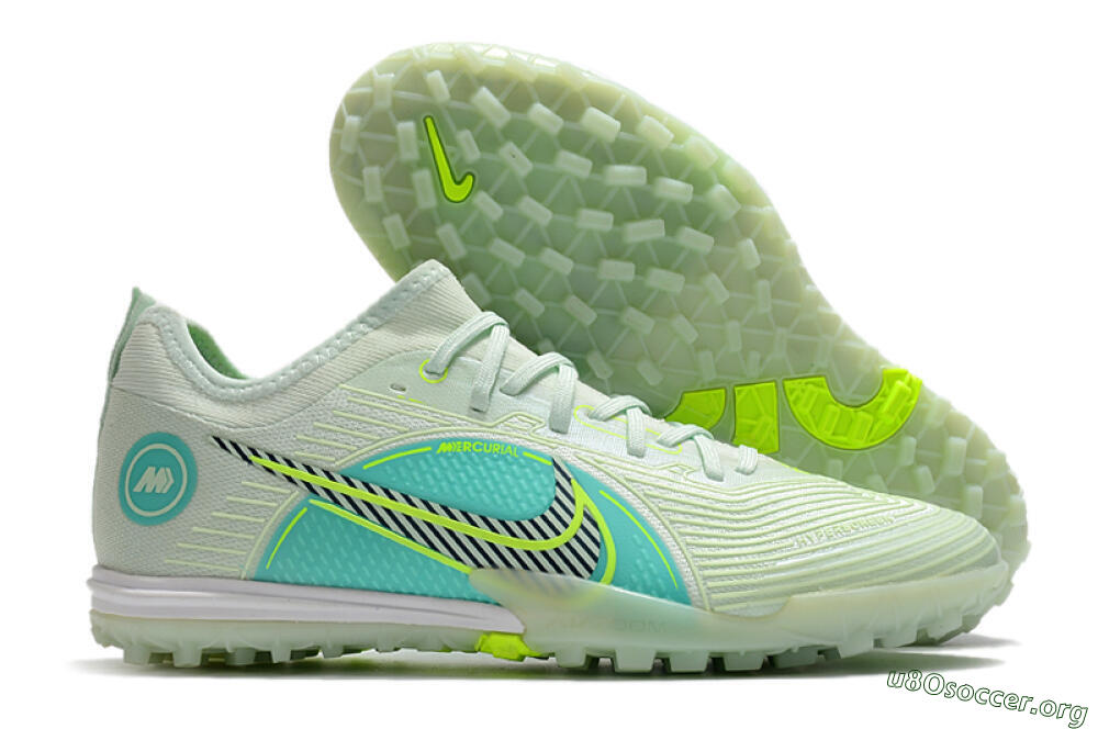 Nike Mercurial Vapor 14 Pro TF Football Shoes - Yellow/Black/Jade 2